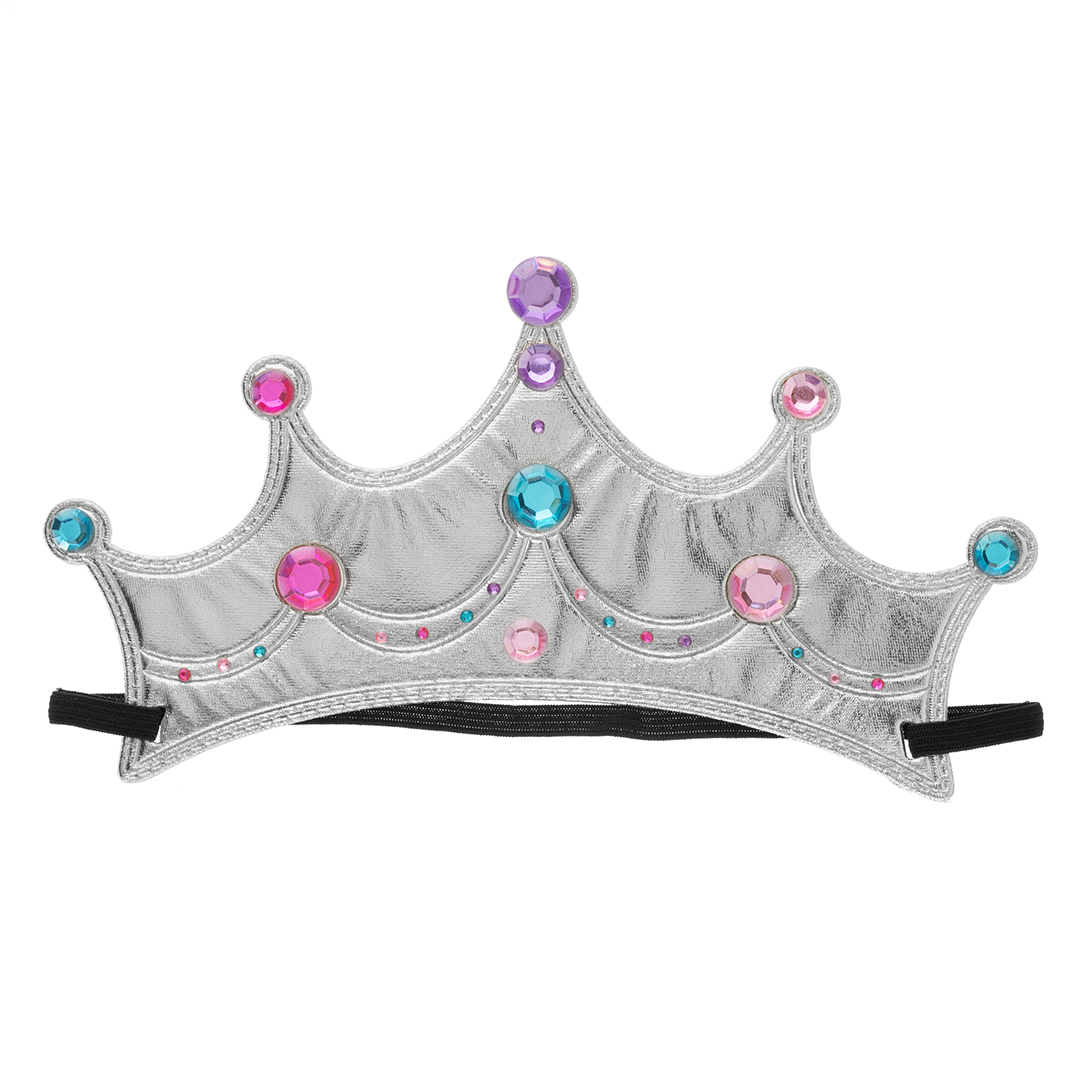 Корона тканевая, Принцесса, Укрась ее сама, Серебро, 1 шт. 