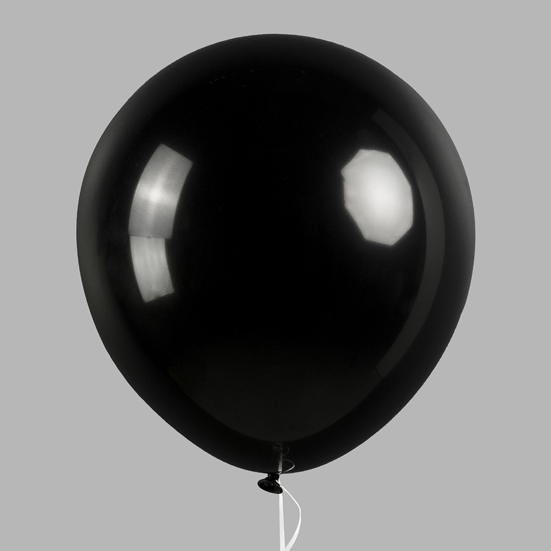 Шар (18''/46 см), Черный, пастель, 10 шт.