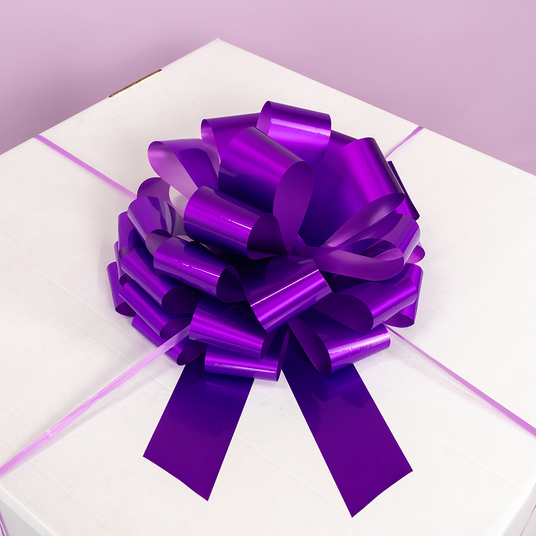 Бант Шар, Фиолетовый, Лаковый, 36 см, 1 шт. в упак. 