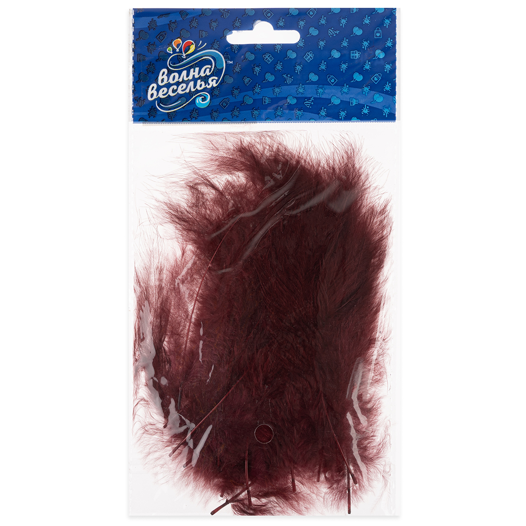 Перья, Премиум, Бургундия, 12-15 см, 30 шт.