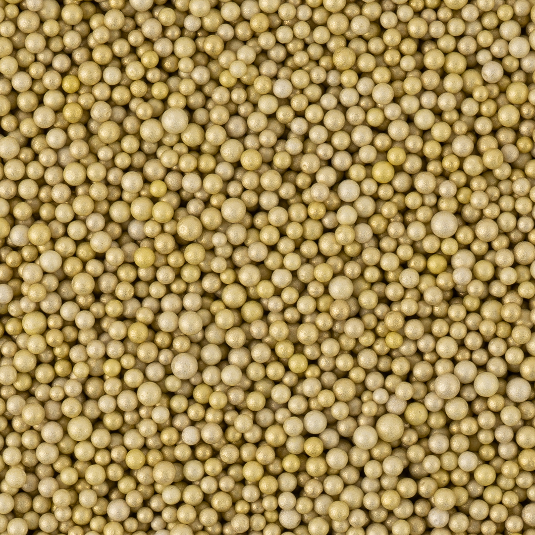 Шарики пенопласт, Золото, Металлик, 2-4 мм, 10 гр.