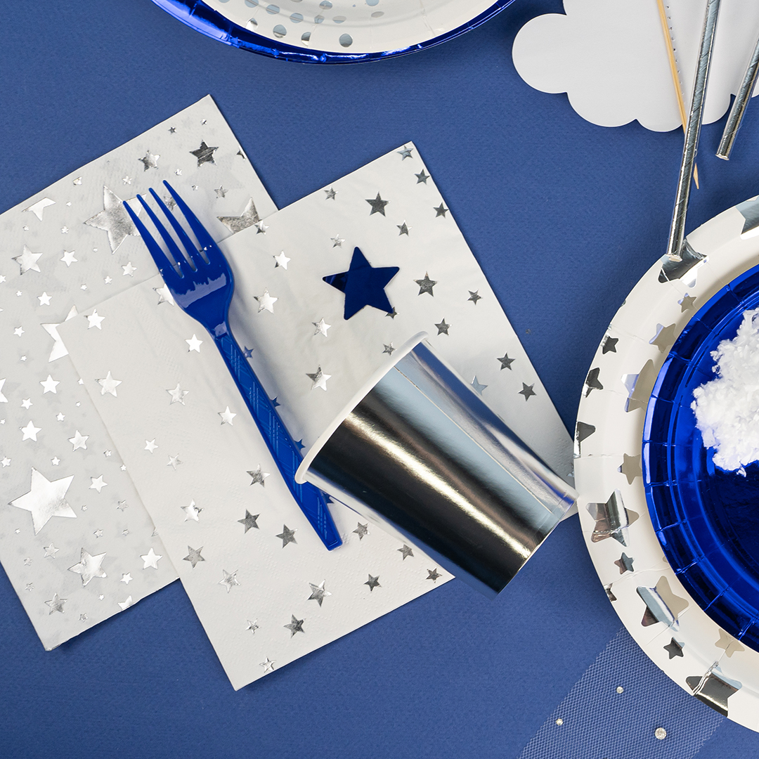 Вилки, Синий, 15 см, 10 шт. в упак. 