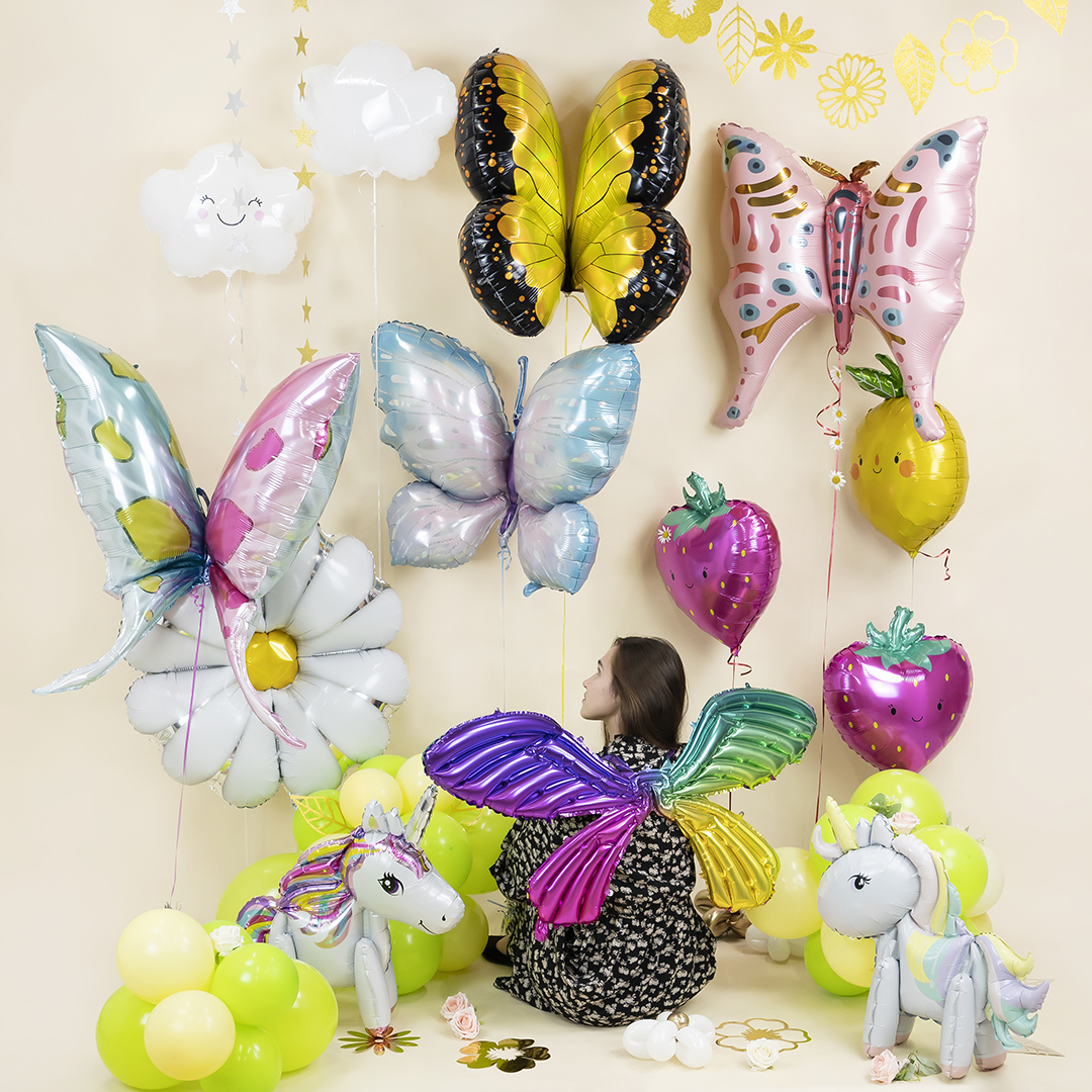 Шар (36''/91 см) Фигура, Бабочка, Розовый, 1 шт.