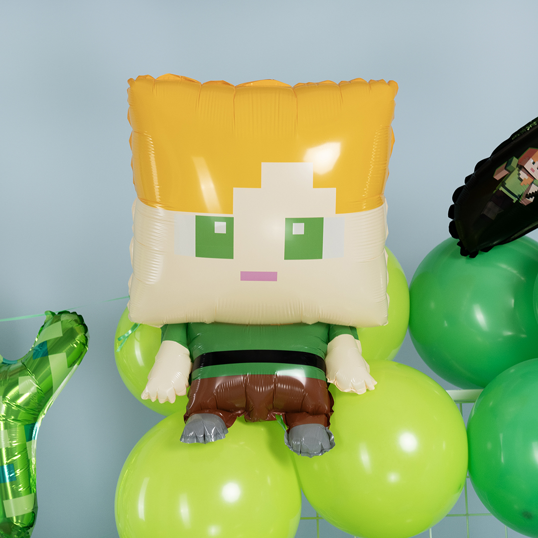 Шар (26''/66 см) Фигура, Пиксельная девушка, 1 шт.