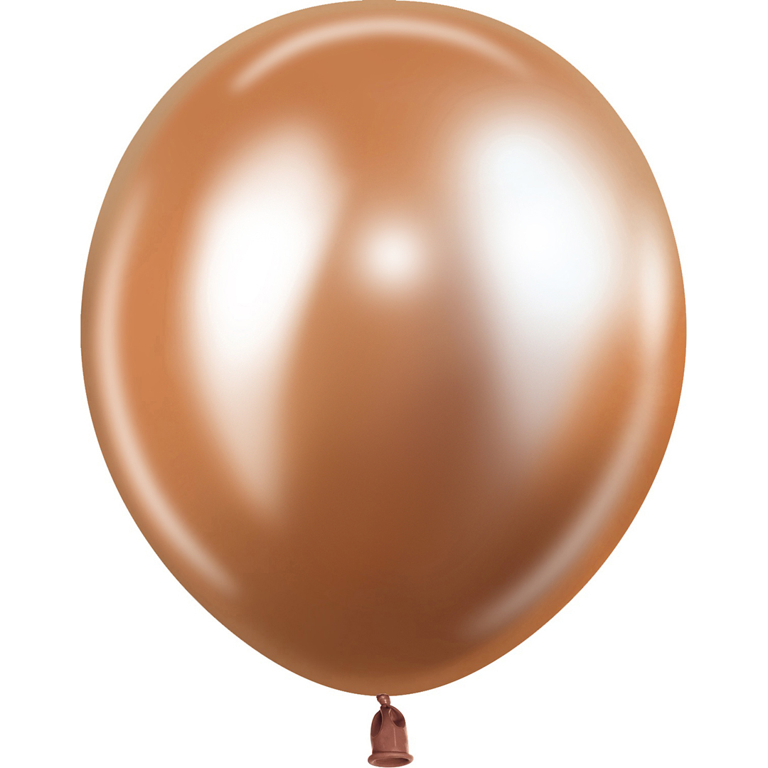 Шар (18''/46 см), Розовое Золото, хром, 10 шт.