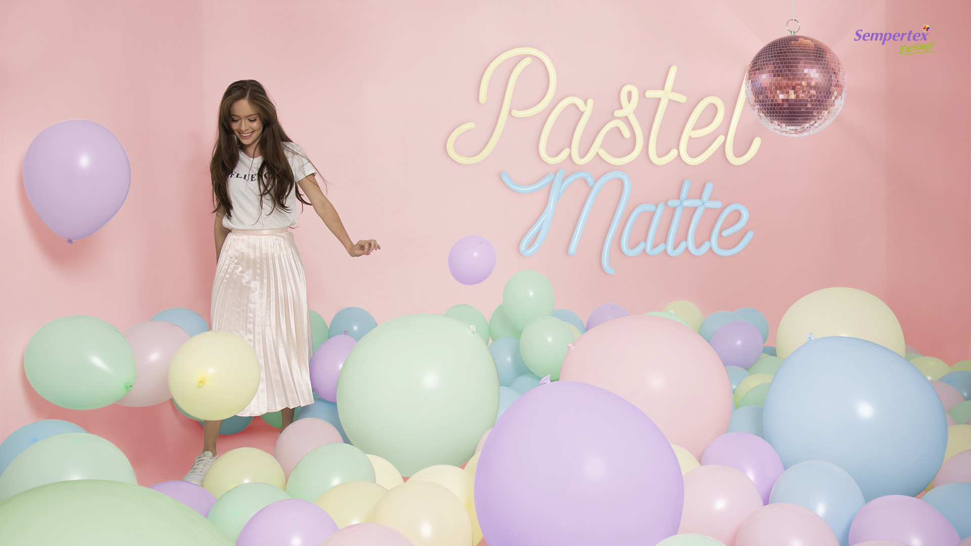 Шар (24''/61 см), Нежно-розовый (609), макарунс, 3 шт.