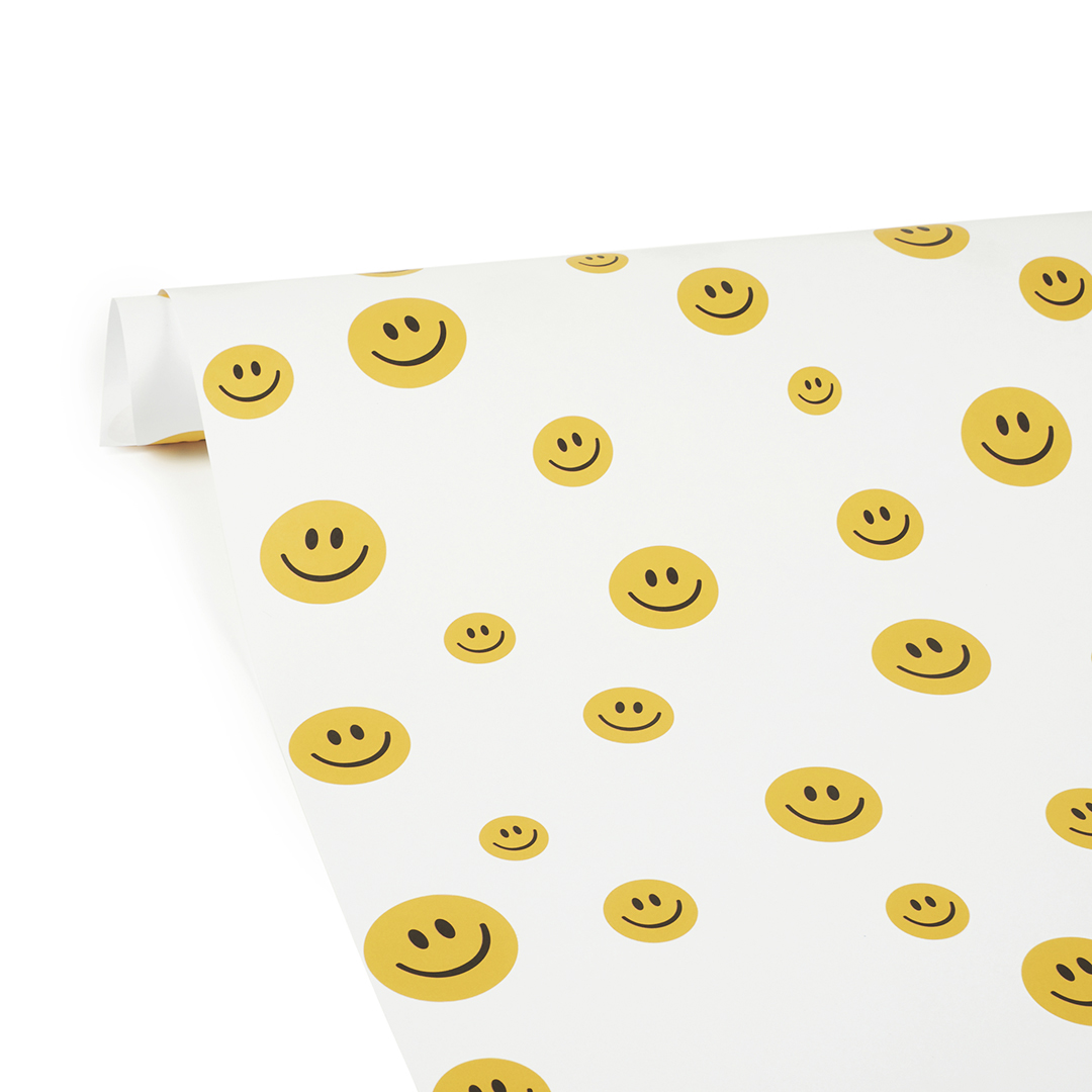Упаковочная бумага 80гр (0,7*1 м) Смайлики, 10 шт.