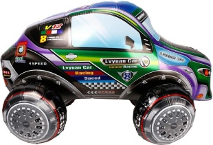 Шар (41''/104 см) Фигура 3D, Джип Ралли-рейд, Фиолетовый, 1 шт. в уп.