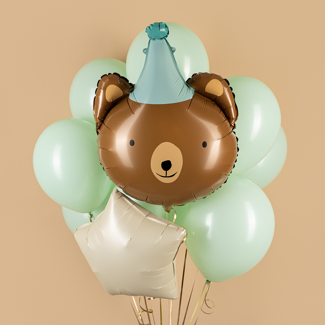 Шар (27''/69 см) Фигура, Мишка в колпачке, 1 шт.