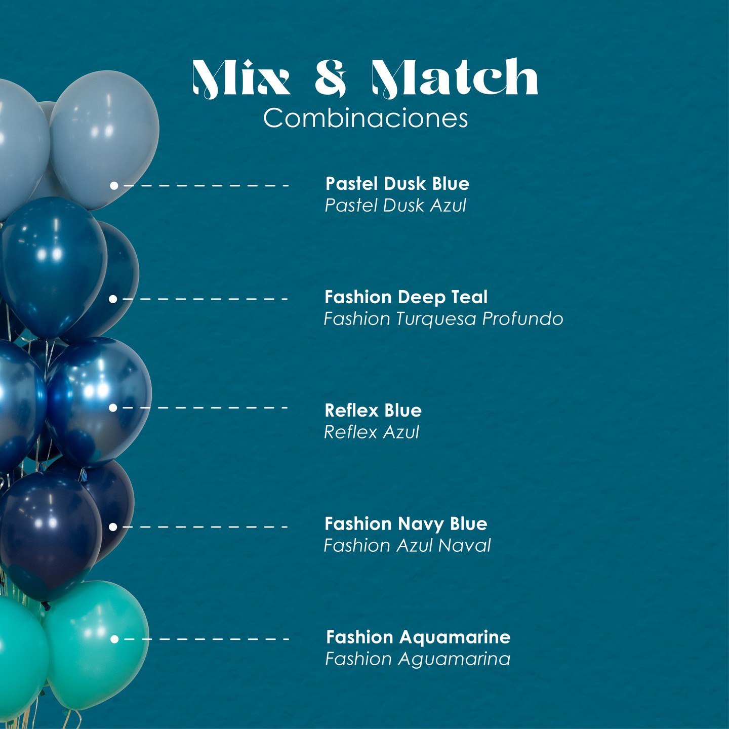 Шар (12''/30 см), Глубокий бирюзовый (035), пастель, 12 шт.