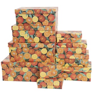 Набор коробок Мандаринки, 30*20*13 см, 10 шт. в упак. 