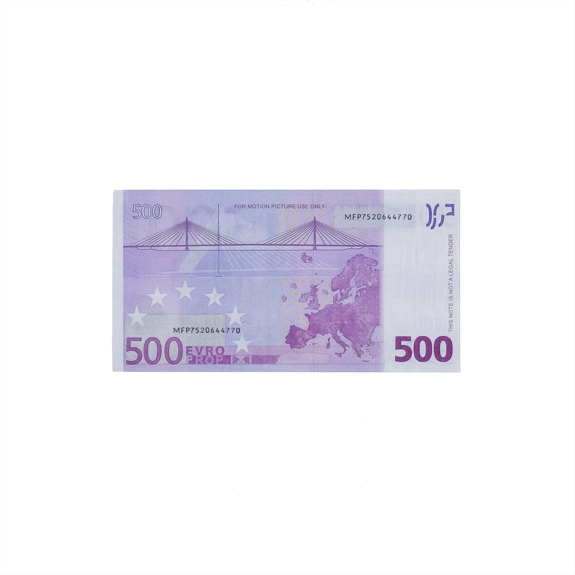 Деньги для выкупа, 500 Евро, 16*8,2 см, 80 шт.