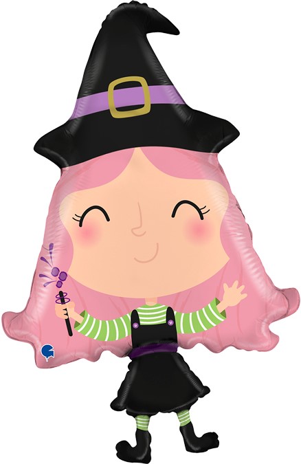 Шар (14''/36 см) Мини-фигура, Маленькая ведьмочка, 1 шт.