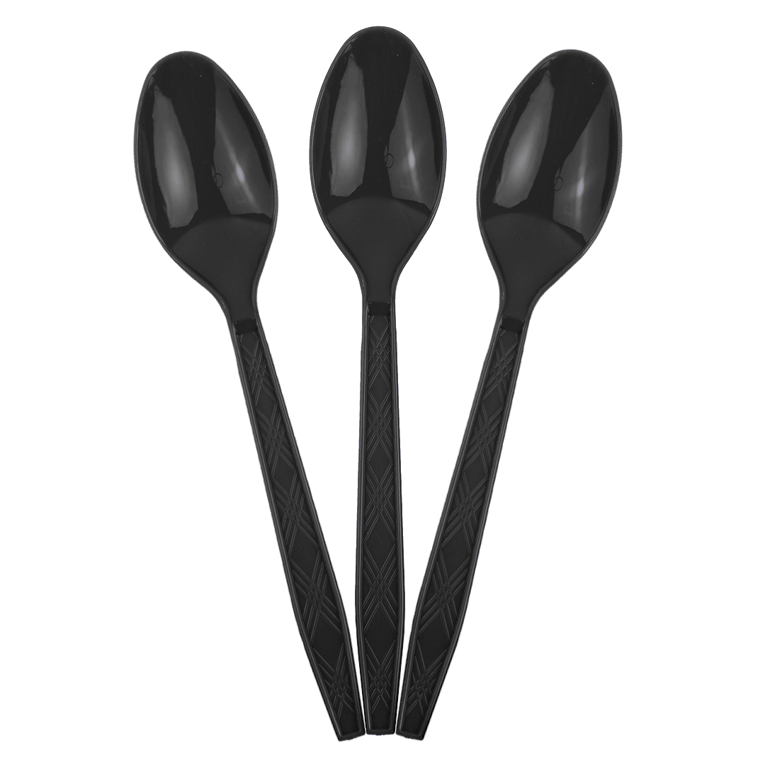Ложки, Черный, 15 см, 10 шт. в упак. 