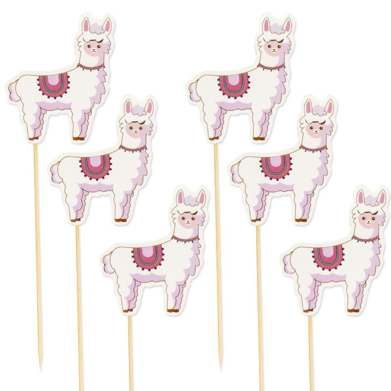 Гирлянда Лама Альпака, Happy Birthday, Розовый, 250 см, 1 упак.