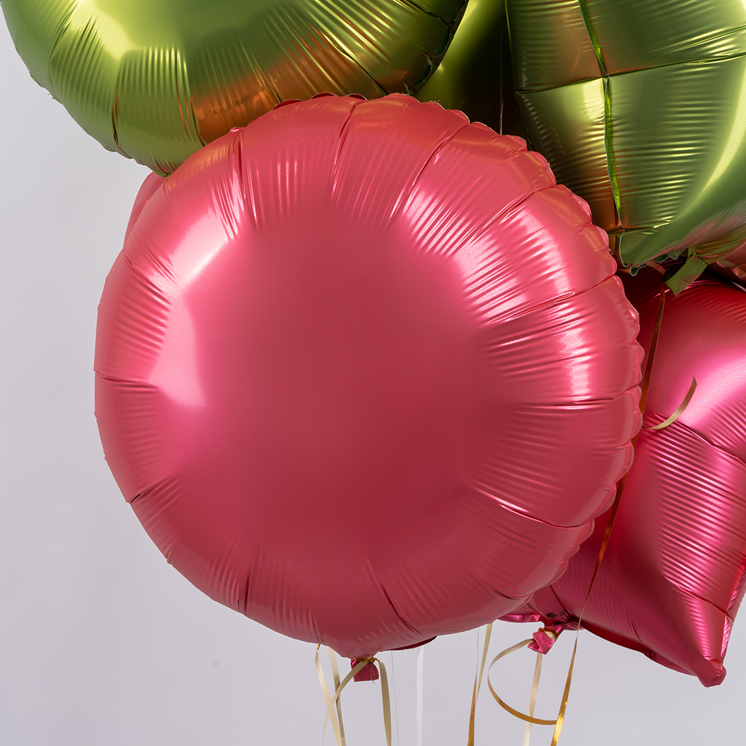 Шар (18''/46 см) Круг, Ягодная помада, Сатин, 1 шт.