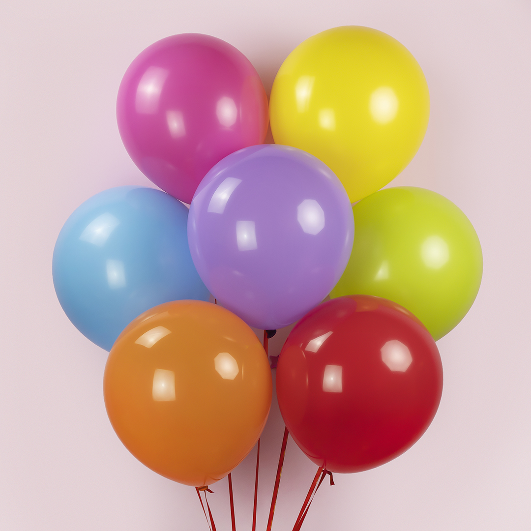 Шар (18''/46 см), Голубой, пастель, 10 шт.