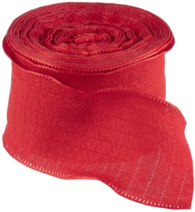 Лента тканевая (4 см*9,14 м) Нежная волна, Красный, 1 шт.