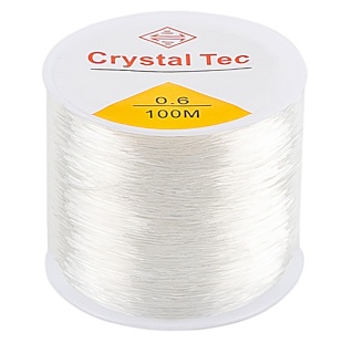 Нить эластичная (резинка) (0,6 мм*100 м) Прозрачный, 1 шт.