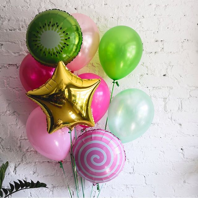 Шар (18''/46 см) Круг, Киви, Зеленый, 1 шт.