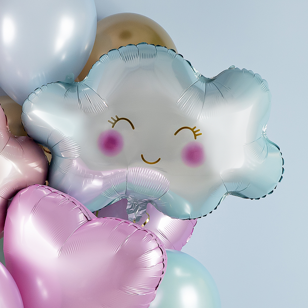 Шар (28''/71 см) Фигура, Маленькое облако, Голубой, 1 шт.