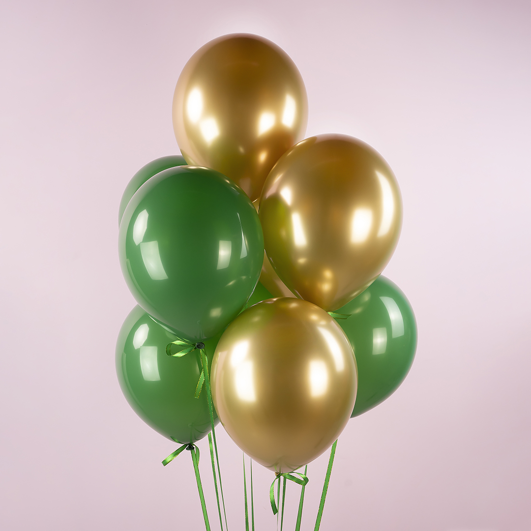 Шар (12''/30 см), Золото, хром, 50 шт.
