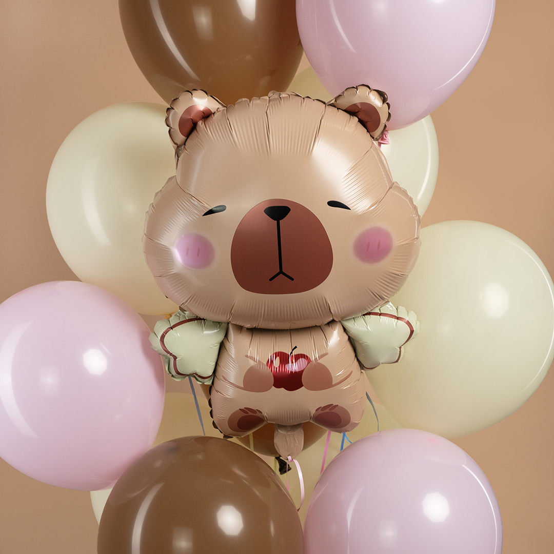 Шар (27''/69 см) Фигура, Капибара с крылышками, 1 шт.