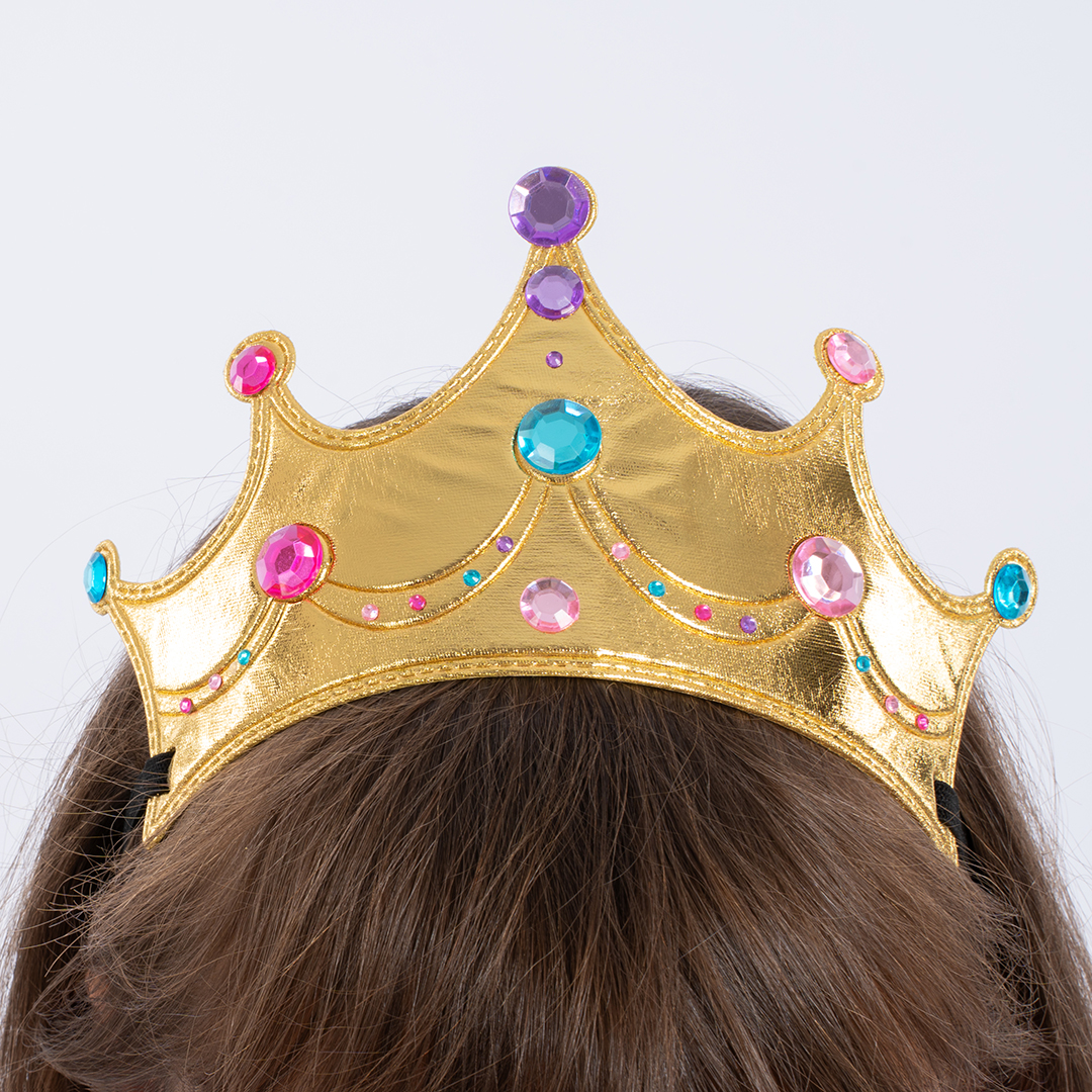 Корона тканевая, Принцесса, Укрась ее сама, Золото, 1 шт. 