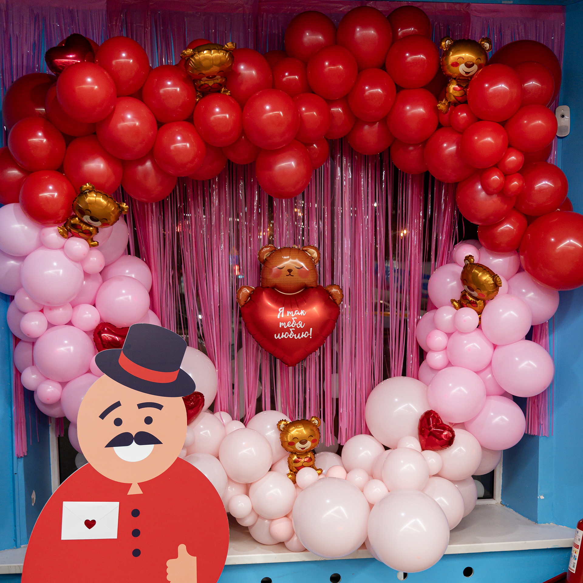 Шар (12''/30 см), Королевский красный, пастель, 100 шт.