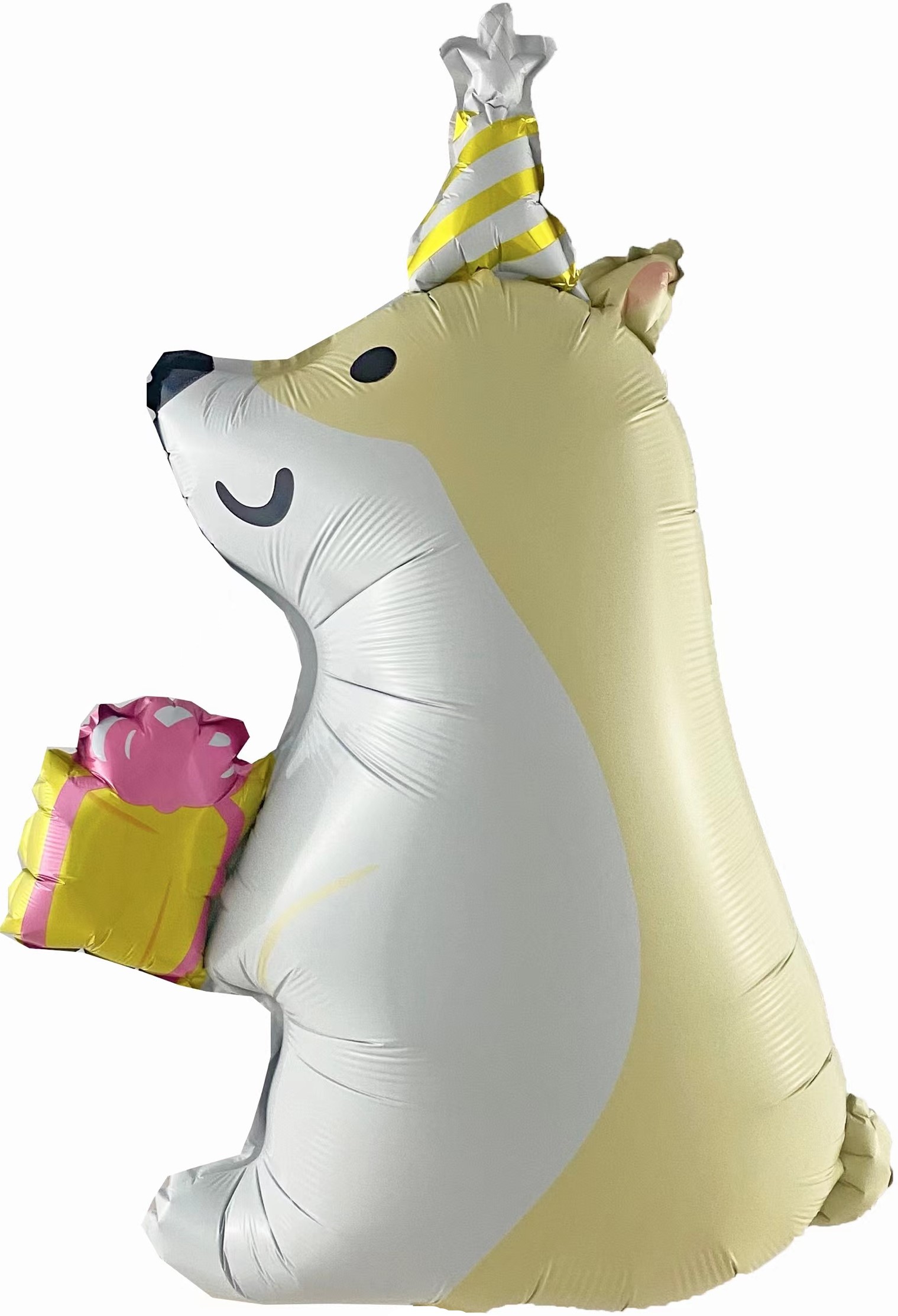 Шар (33''/84 см) Фигура, Корги с подарком, 1 шт.