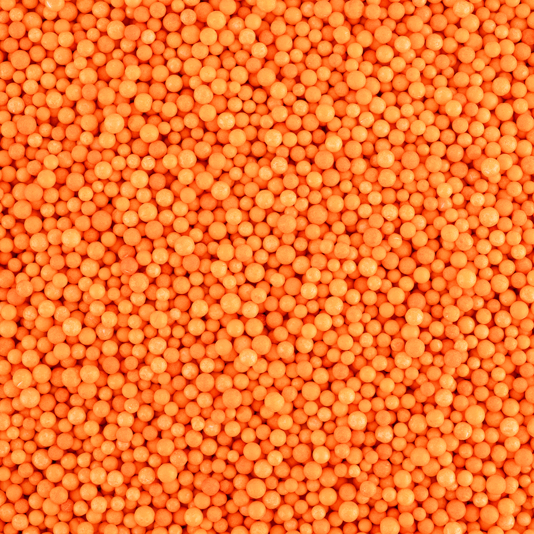 Шарики пенопласт, Оранжевый, 2-4 мм, 10 гр.