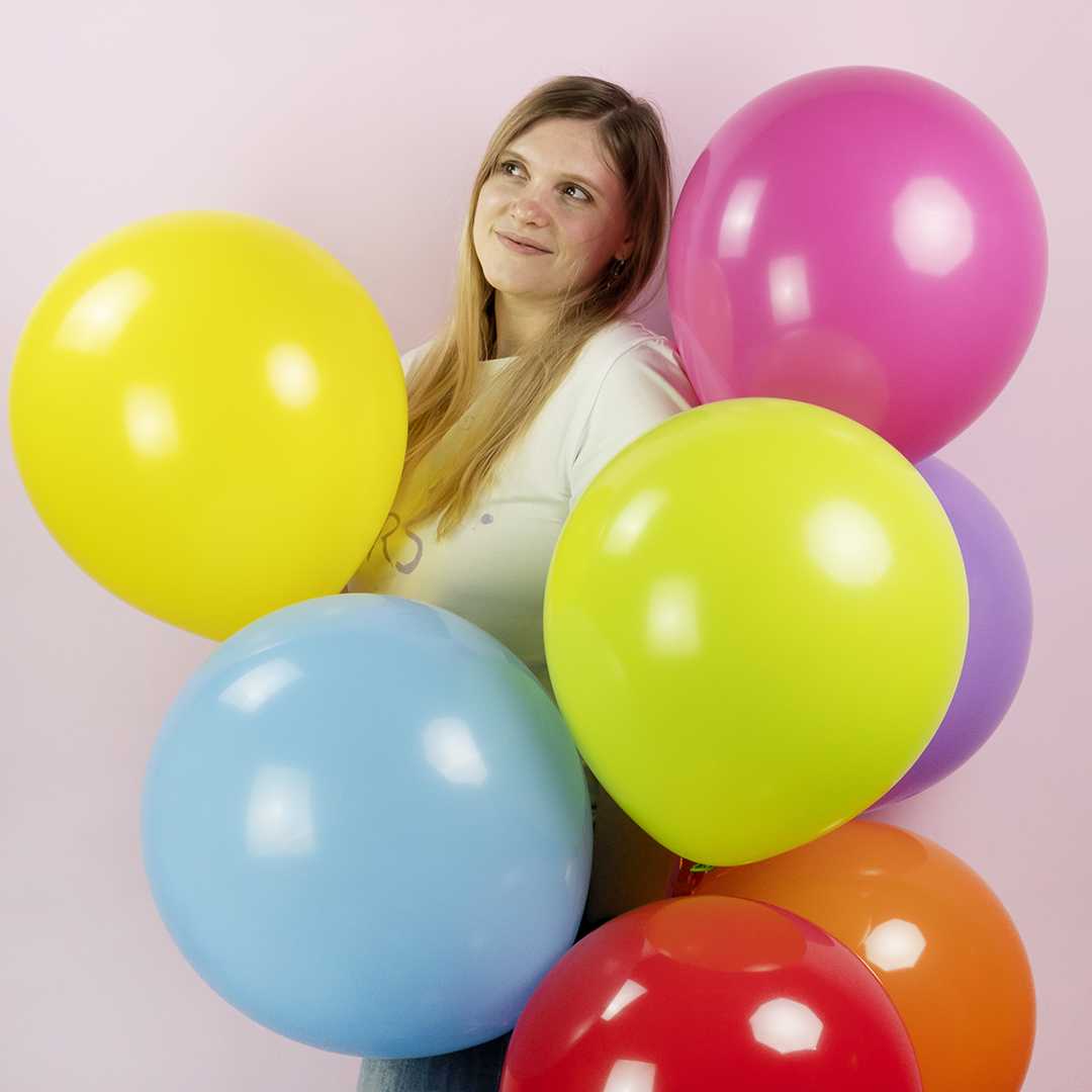 Шар (18''/46 см), Голубой, пастель, 10 шт.