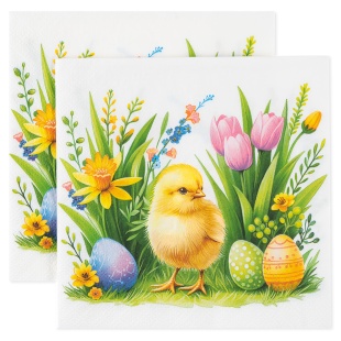 Сервировочные салфетки, Веселый цыпленок, 33*33 см, 20 шт.