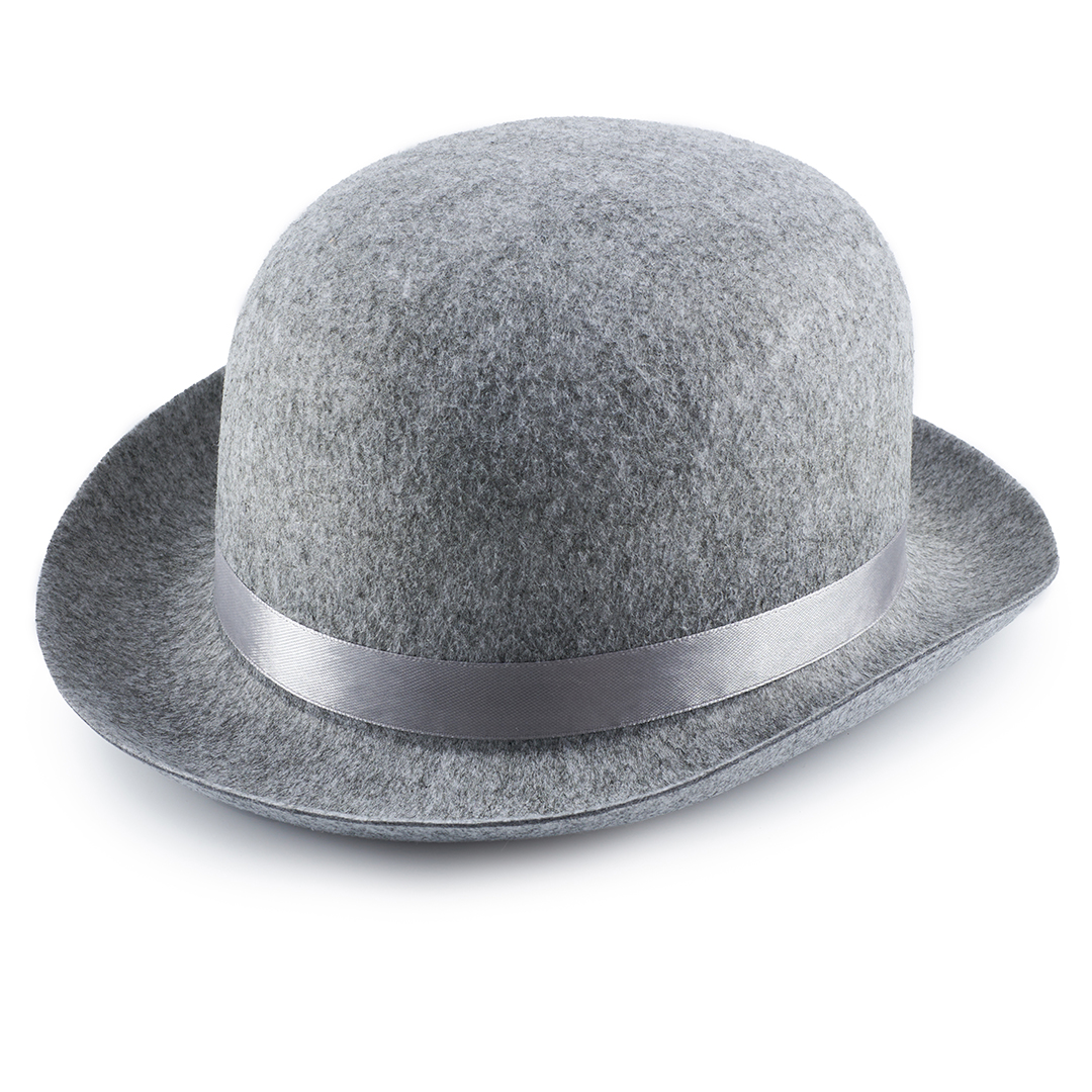Шляпа Котелок, фетр, Серый, 56-58 разм., 1 шт. 