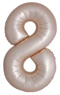 Шар (40''/102 см) Цифра, 8 Slim, Звездное Золото, Матовый, 1 шт.