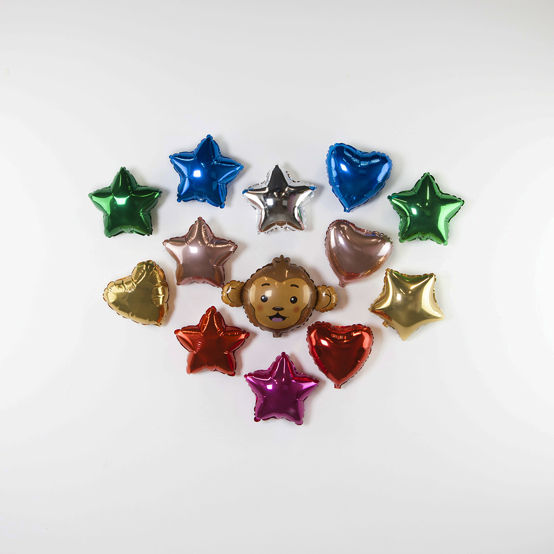 Шар (9''/23 см) Мини-звезда, Розовое Золото, 1 шт.