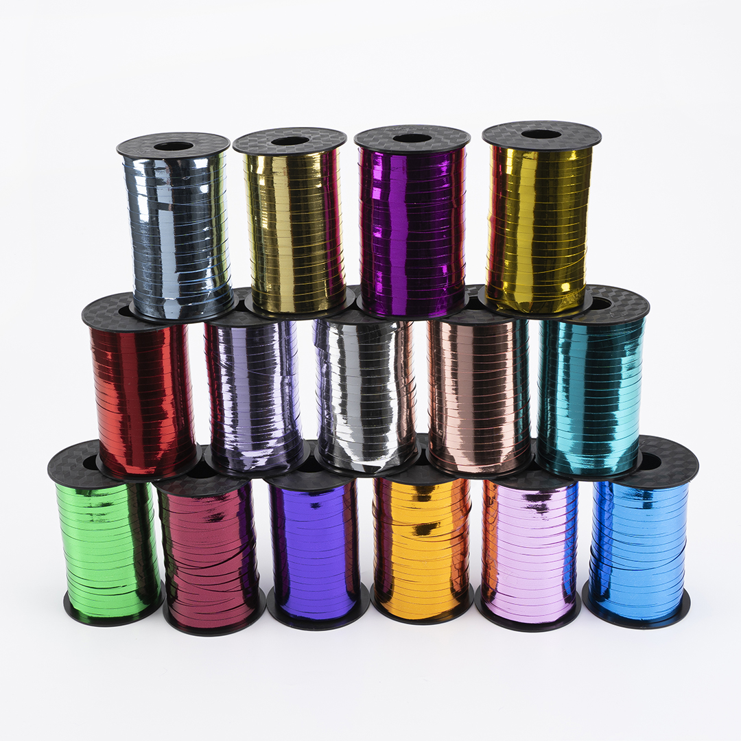 Лента полипропиленовая (0,5 см*250 м) Бургундия, Металлик, 1 шт.