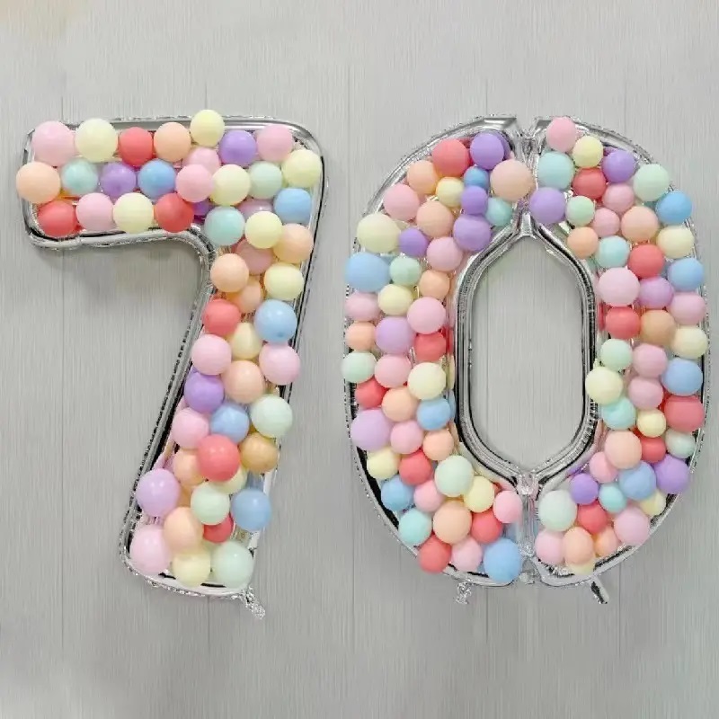 Шар (65''/165 см) Цифра, 0 Каркасная, 1 шт. в уп.