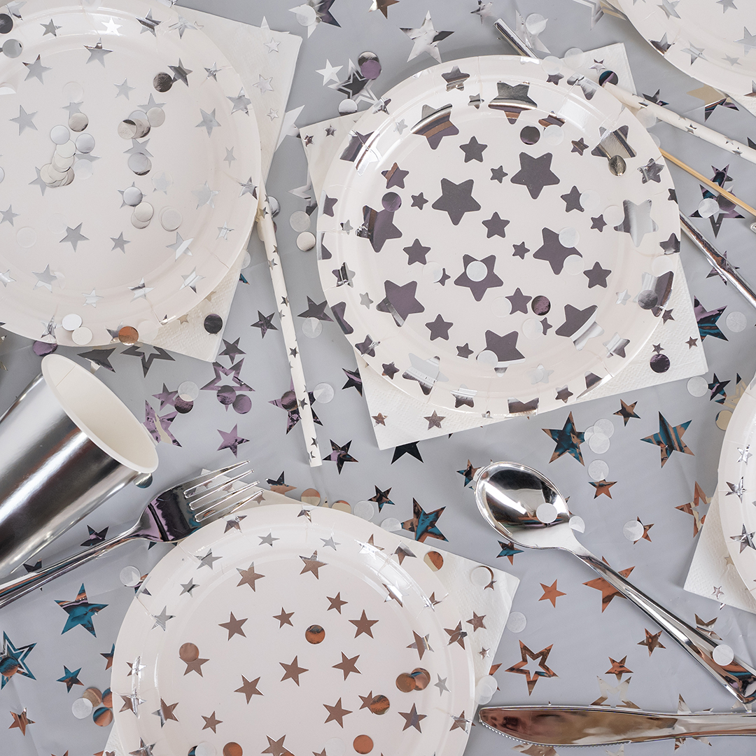 Ложки, Серебро, Металлик, 17 см, 10 шт. в упак. 