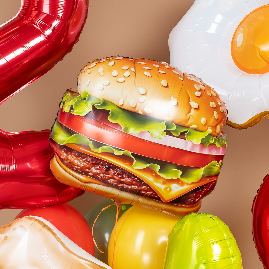 Шар (24''/61 см) Фигура, Бургер, 1 шт. в уп.