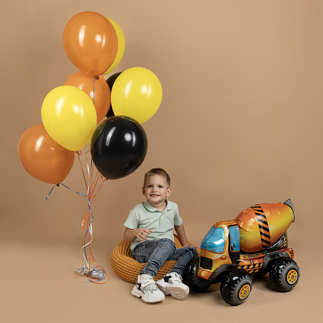 Шар 3D (30''/76 см) Фигура, Бетономешалка, 1 шт. в уп.