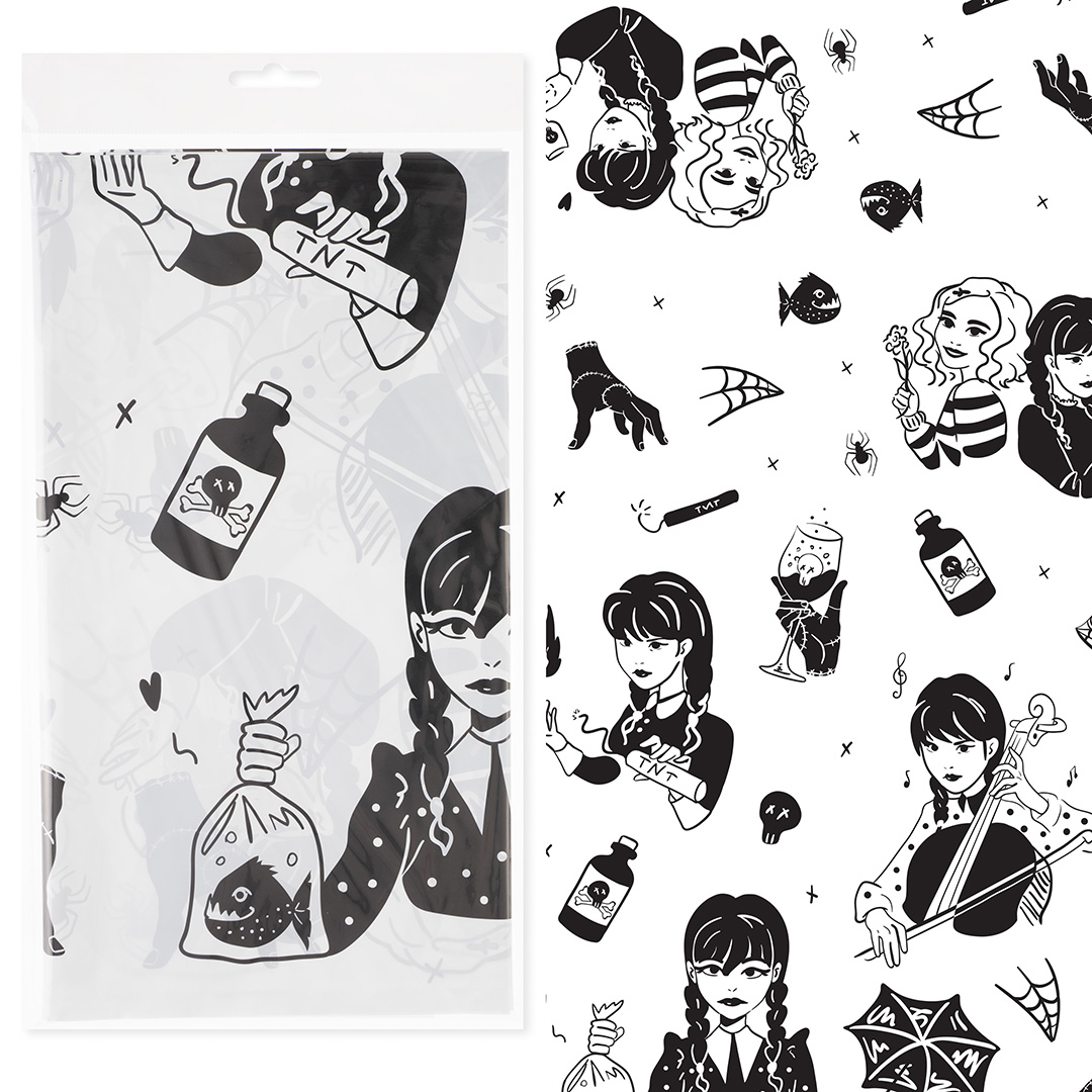 Скатерть одноразовая, Мрачная стори, 120*180 см, 1 шт.