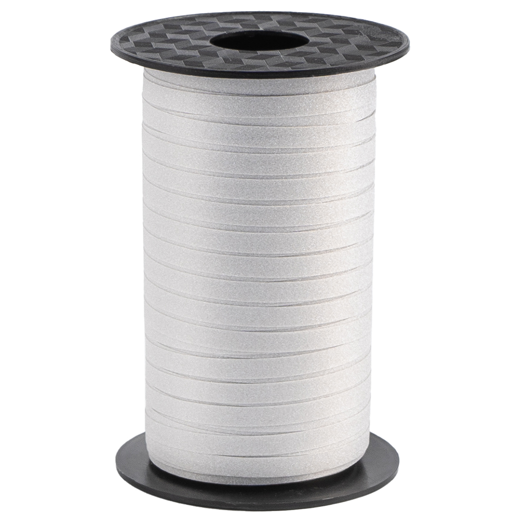 Лента полипропиленовая (0,5 см*100 м) Серебро, Глиттер, 1 шт.