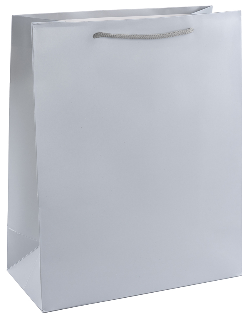 Пакет подарочный, 210гр, Классика, Серебро, 32*26*12 см, 1 шт.