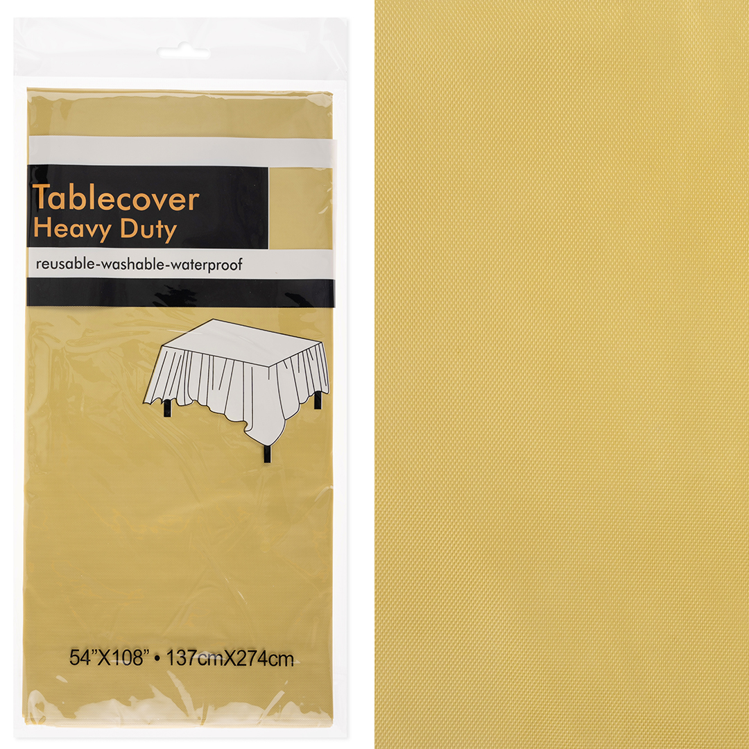 Скатерть одноразовая, Мастхэв, Золото, 137*274 см, 1 шт.