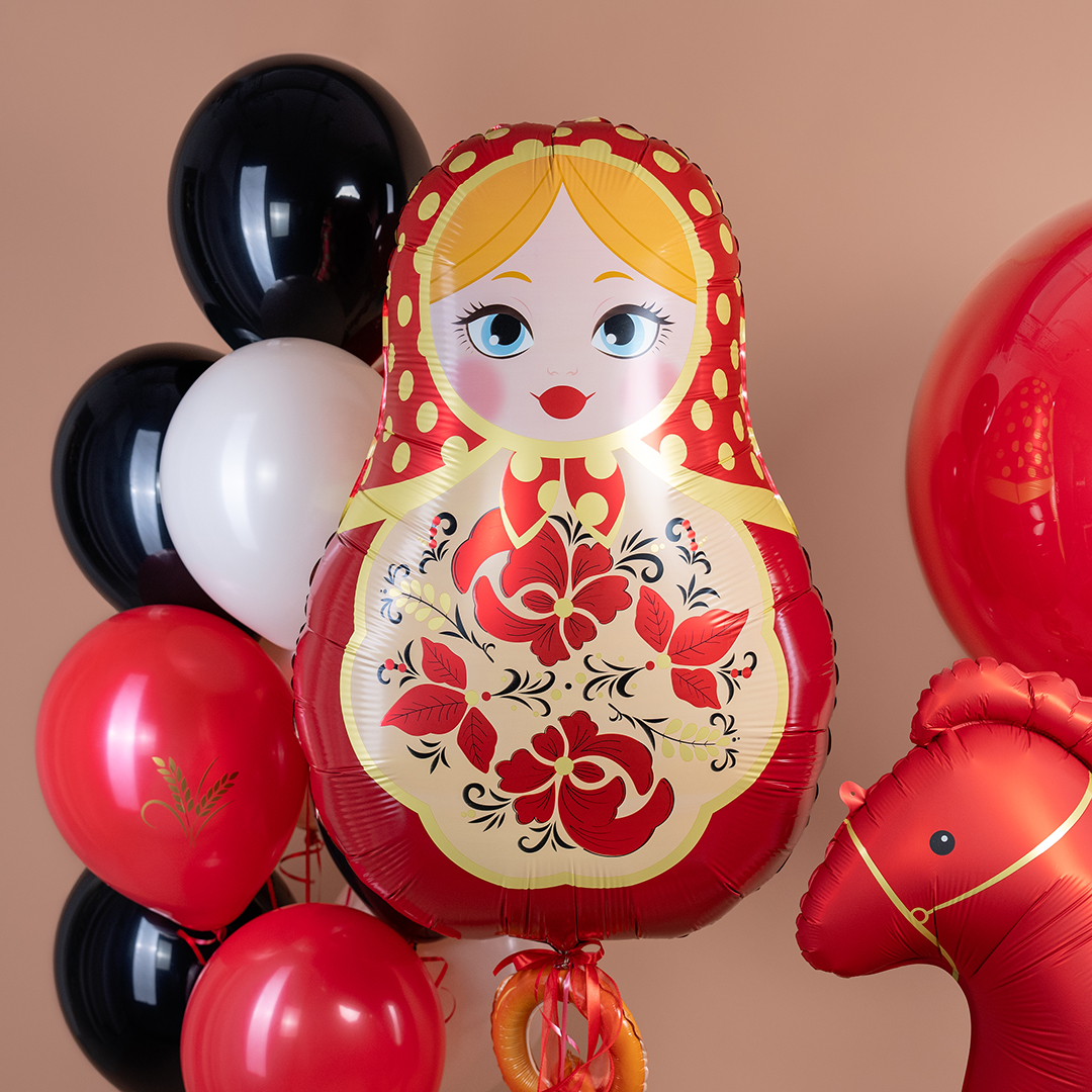 Шар (42''/107 см) Фигура, Матрешка, 1 шт. в уп.