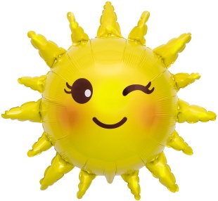 Шар (31''/79 см) Фигура, Солнце, 1 шт. в уп.