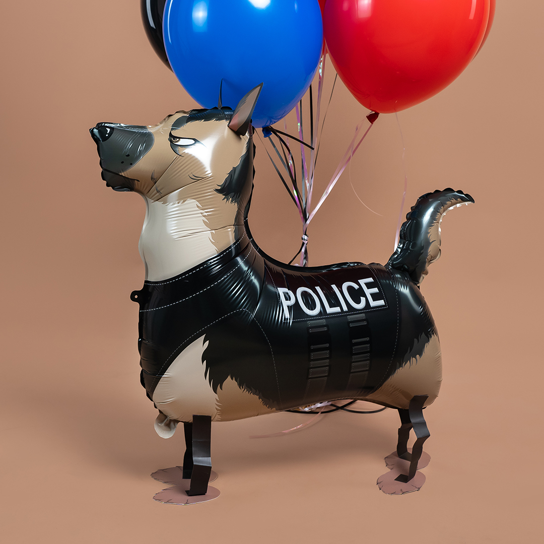 Шар 3D (30''/76 см) Ходячая Фигура, Полицейская овчарка, 1 шт.