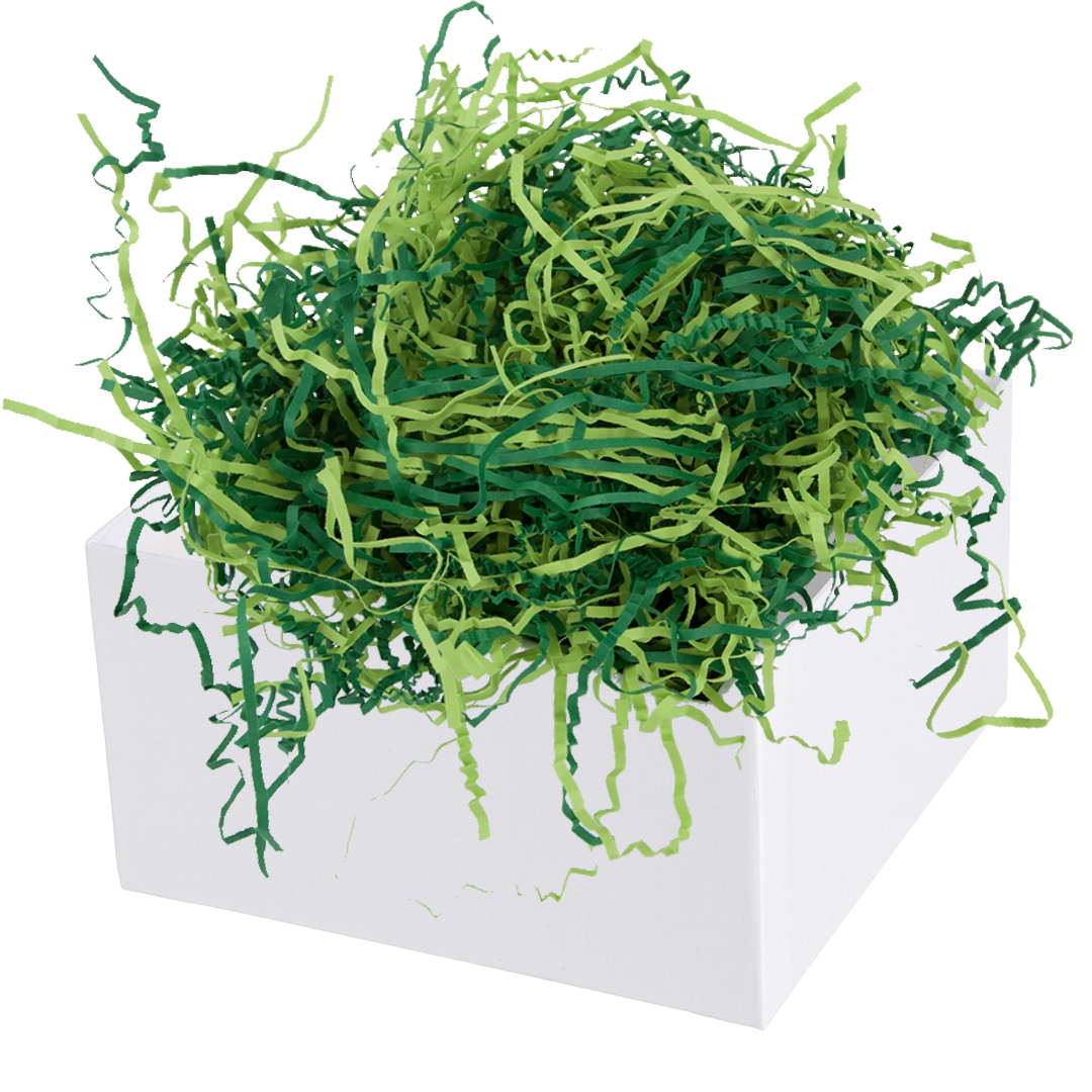 Наполнитель для коробок, бумага, Зеленый микс, 50 г.