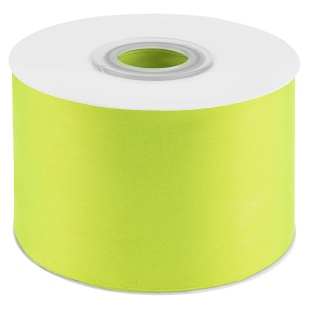Лента атласная (5 см*22,85 м) Зеленый неон, 1 шт.